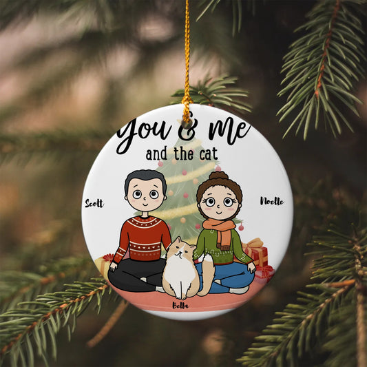 Circle You, Me and the Cat Ornament