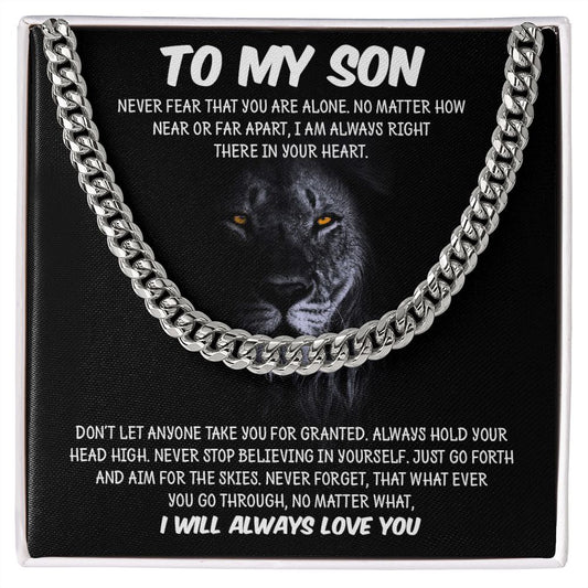 To My Son - Cuban Link Chain